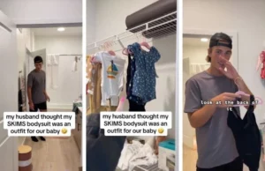 Ξεκαρδιστικό βίντεο: Μπαμπάς κρέμασε το κορμάκι της γυναίκας του στη ντουλάπα του μωρού