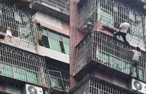 Κίνα: Γείτονες έσωσαν παιδί σε πολυκατοικία που κρεμόταν στον αέρα από ύψος 21 μέτρων – Βίντεο