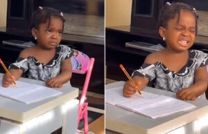 Nηπιάκι κλαίει με μαύρο δάκρυ επειδή… έχει διάβασμα για το σχολείο!