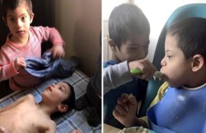 Αγοράκι με σύνδρομο Down φροντίζει τα 3 ΑμεΑ αδερφάκια του