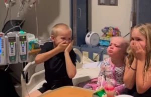 Η στιγμή που 6χρονος μαθαίνει ότι είναι συμβατός δότης για την αδερφή του