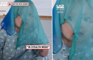 Αξιαγάπητο μωράκι νομίζει ότι… γίνεται αόρατο, επειδή κρύβεται πίσω από ένα μαντήλι