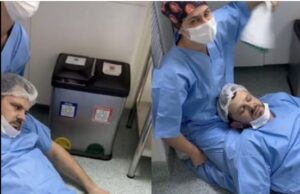 «Έπεσε» πριν προλάβει να δει το μωρό: Ο πατέρας που λιποθύμησε στην καισαρική και έγινε viral